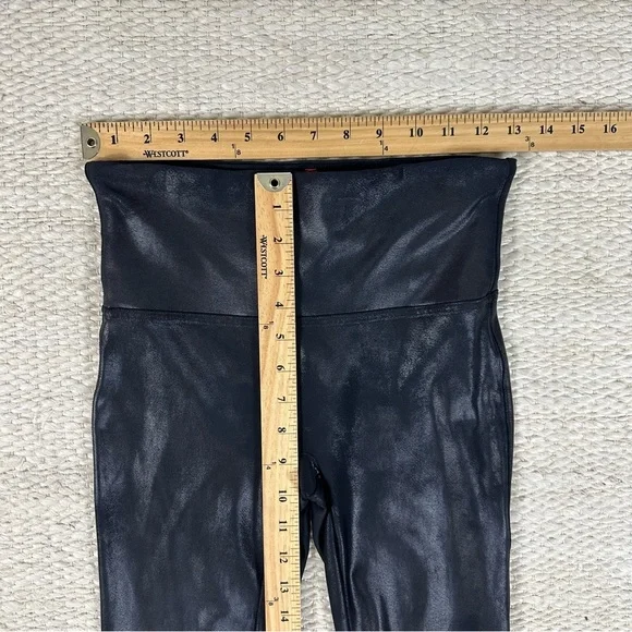 SPANX Leggings Sz M Faux Leather Black - Picture 11 of 17